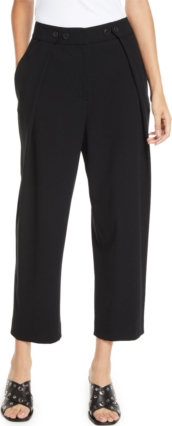 Rag & Bone Jessa High-Rise Cropped Crepe Pants
