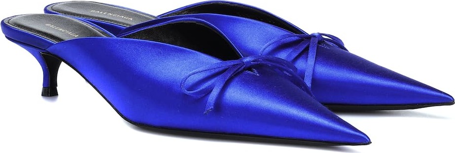 Balenciaga Knife satin mules