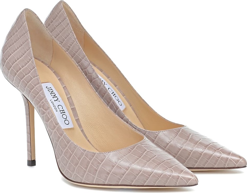 Jimmy Choo Love 100 croc-effect leather pumps