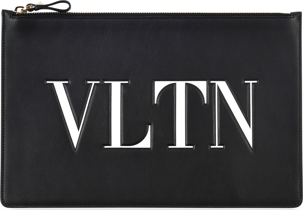 Valentino VLTN Large Flat Pouch Clutch Bag