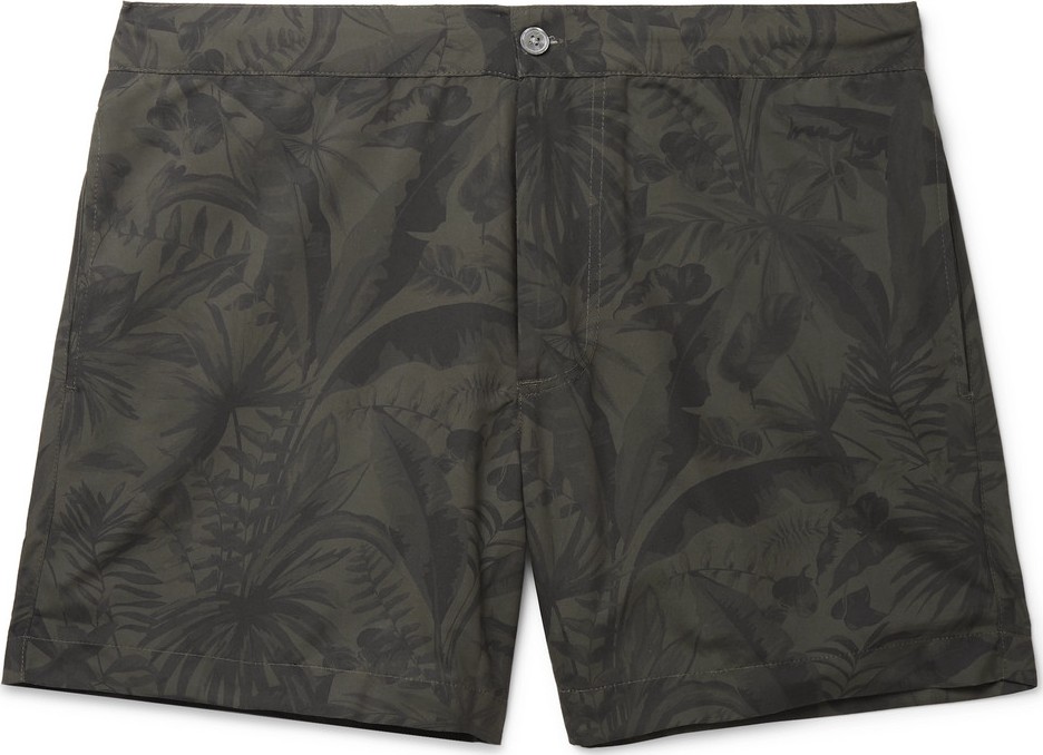 Officine Générale Roman Mid-Length Printed Swim Shorts