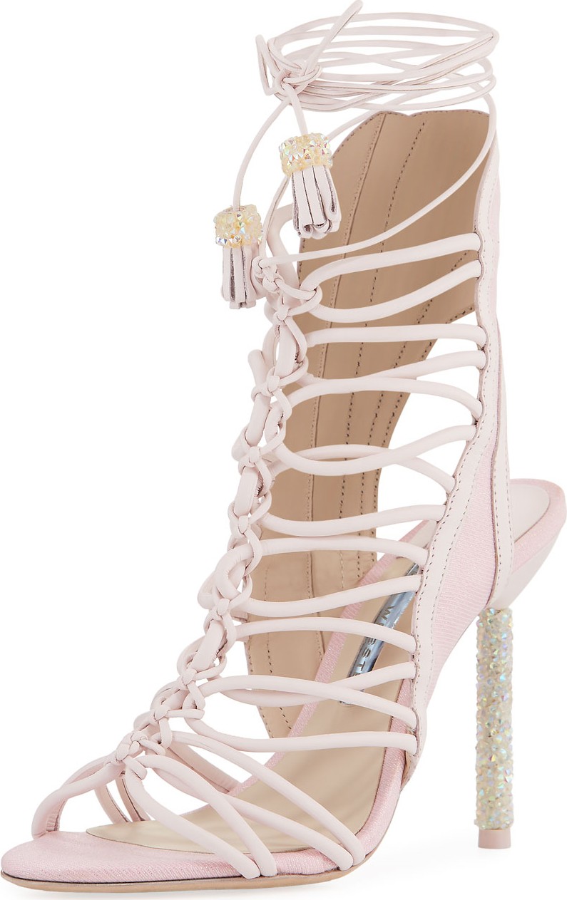 Sophia Webster Lacey Crystal Bridal Sandals