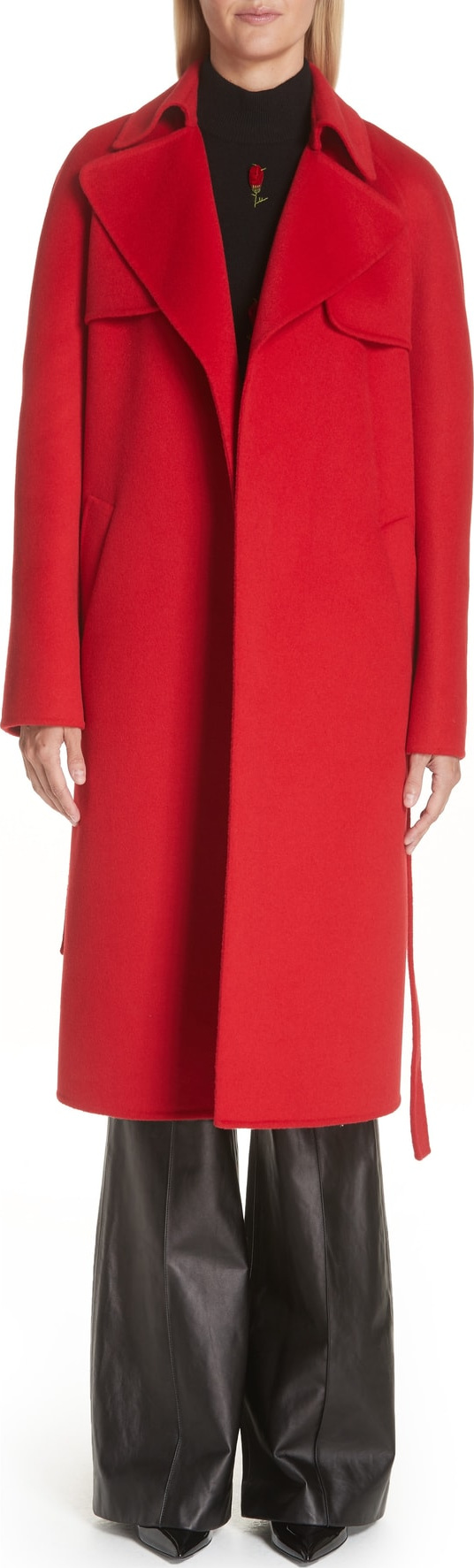 Michael Kors Wool & Angora Blend Belted Coat