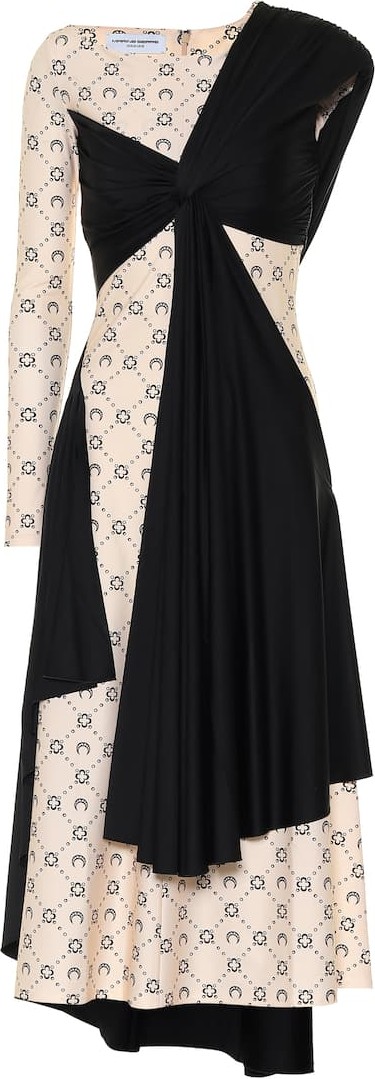 Marine Serre Printed stretch-jersey midi dress