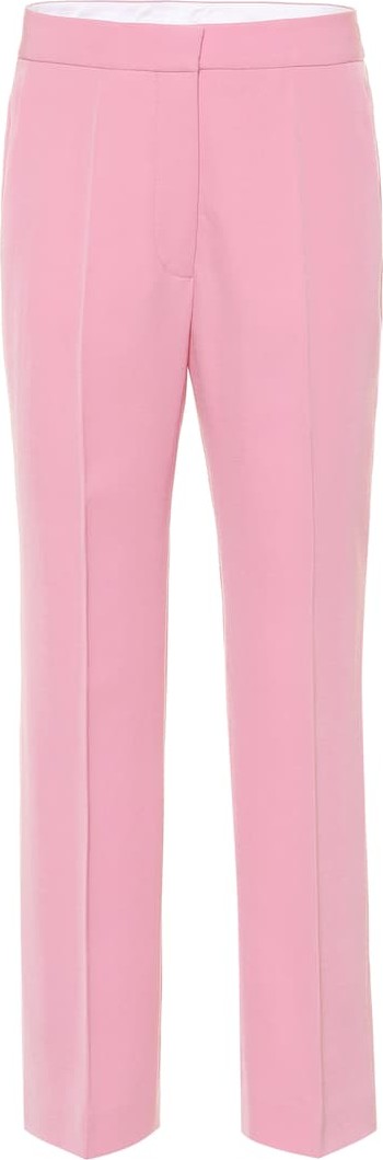 Stella McCartney Cropped wool straight-leg pants