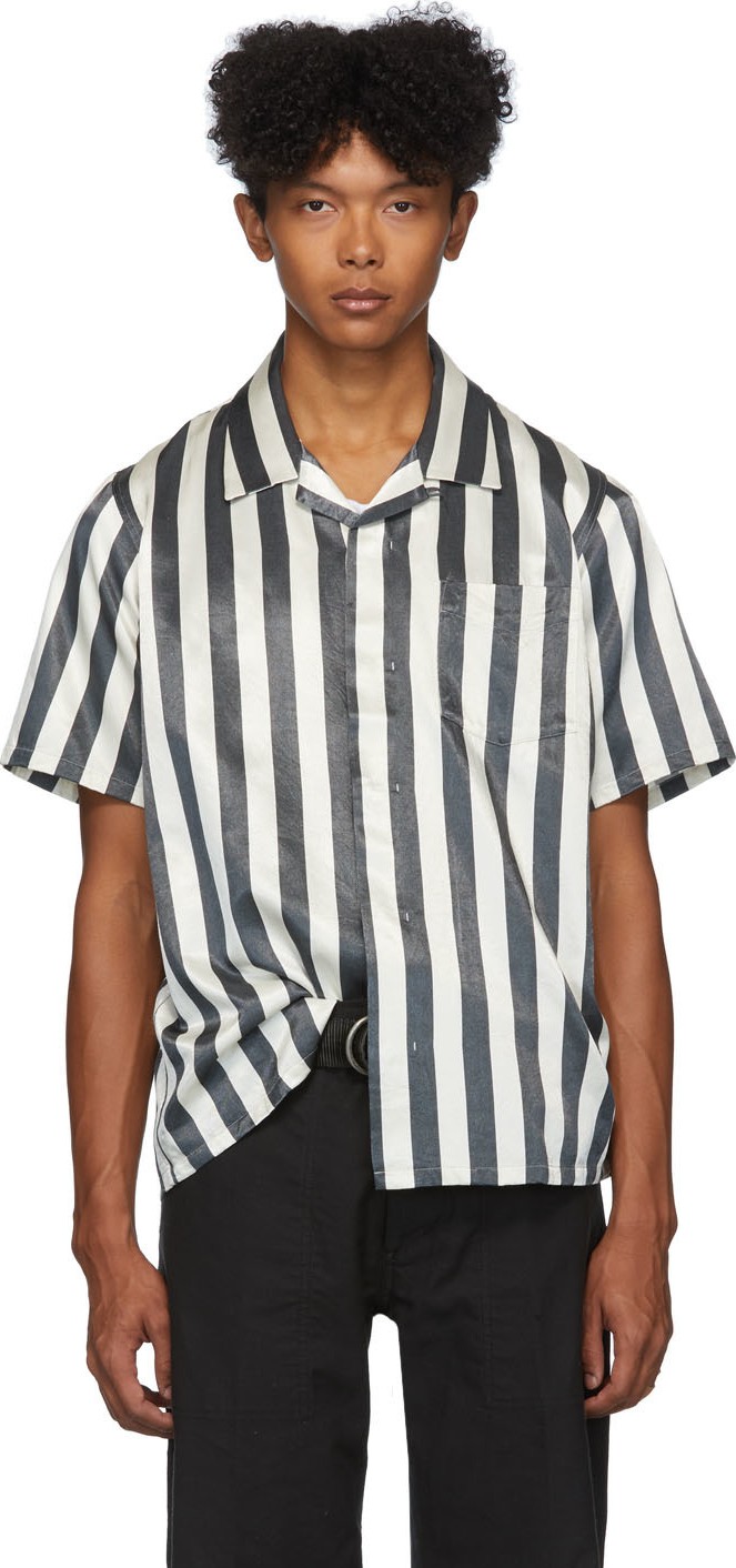 Visvim Black & Off-White Free Edge Shirt