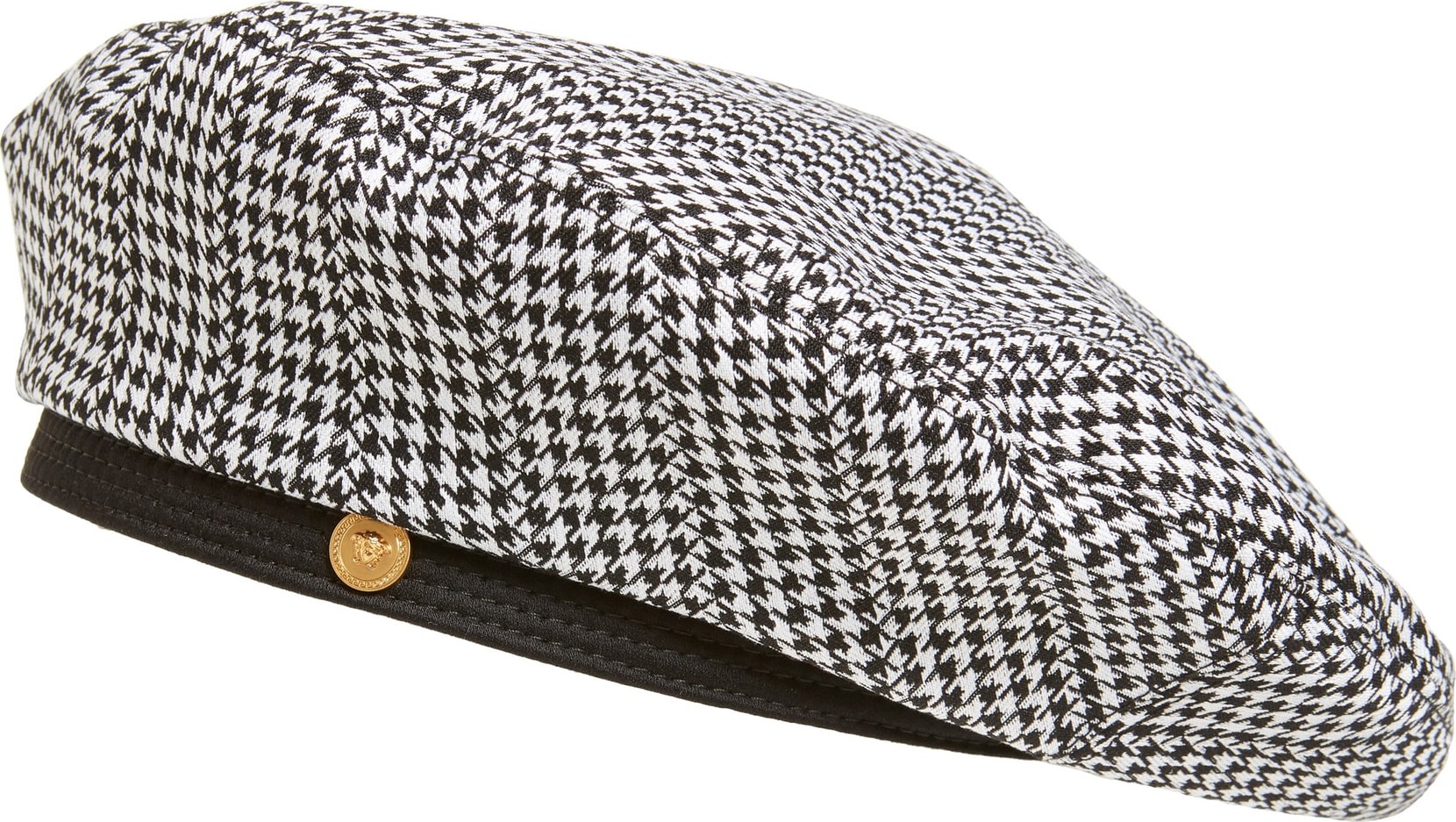 Versace First Line Houndstooth Beret