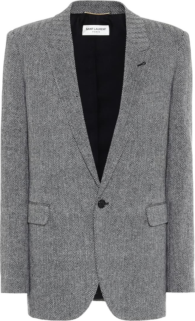 Saint Laurent Chevron stretch-wool blazer