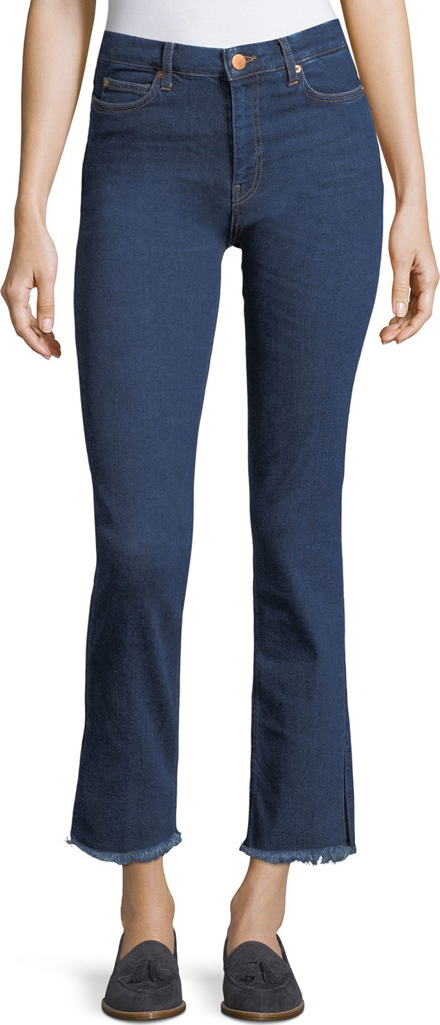 M.i.h Jeans Daily High-Rise Straight-Leg Jeans with Raw Hem