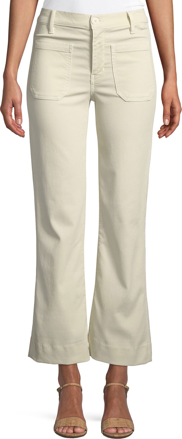 THE GREAT. The Cropped Mariner Flare-Leg Pants