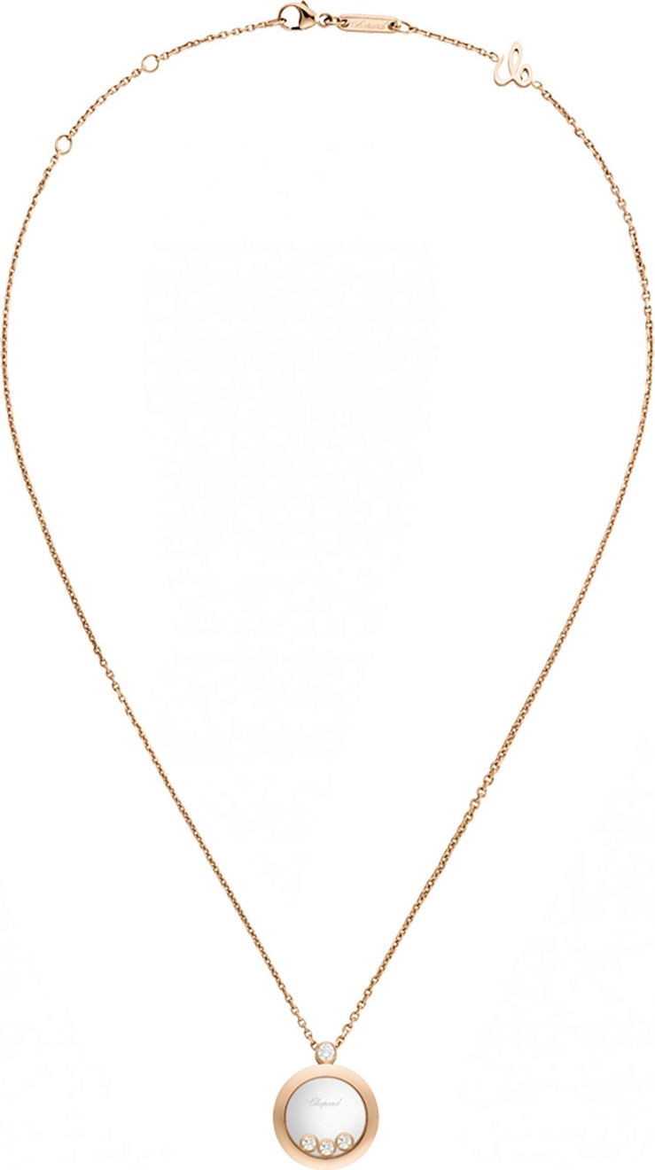 Chopard Happy Diamonds 18K Rose Gold Pendant Necklace