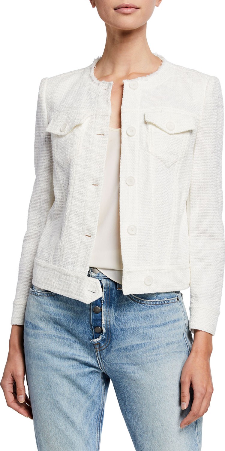 IRO Felicity Collarless Tweed Jacket