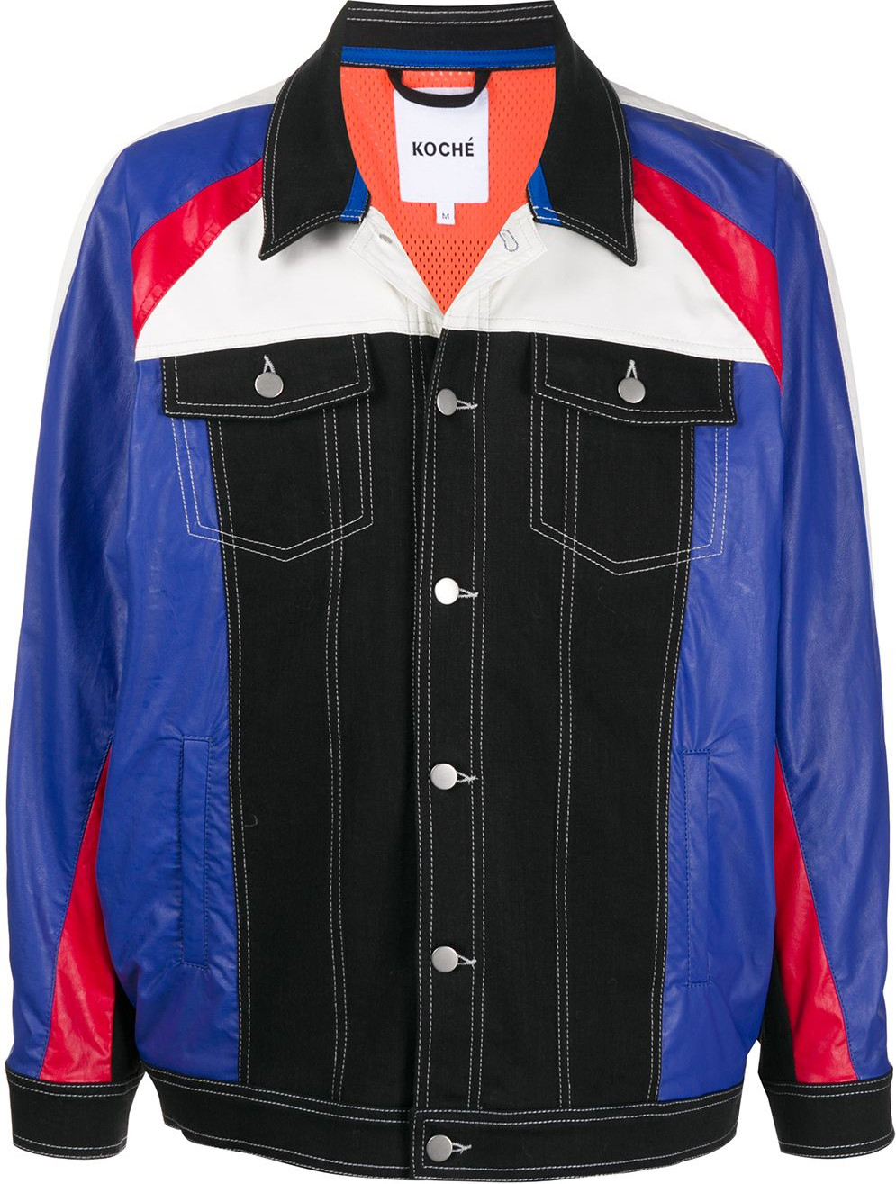 KOCHÉ - Colour-block denim jacket