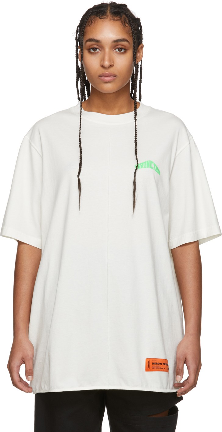 Heron Preston White Style Logo Over T-Shirt