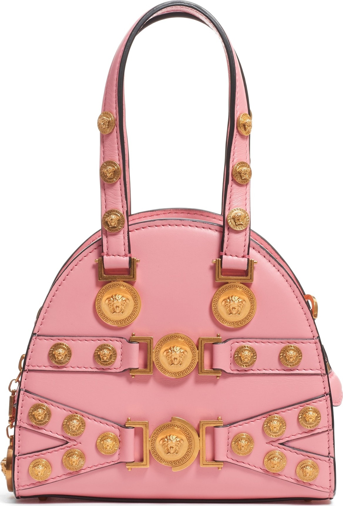 Versace Small Tribute Studded Leather Satchel