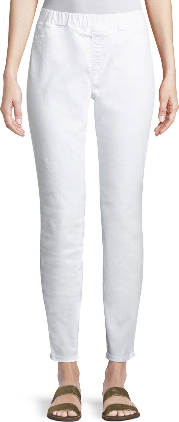 Eileen Fisher Organic Cotton Garment Dyed Stretch-Denim Leggings