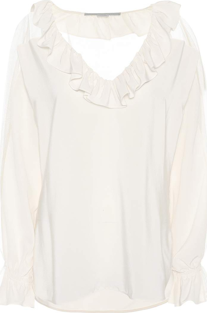 Stella McCartney Ruffle-trimmed silk blouse