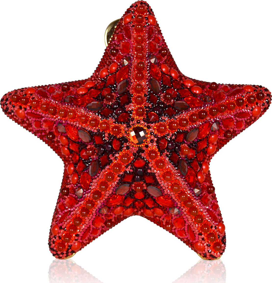 Judith Leiber Fromia Starfish Crystal Clutch Bag, Red