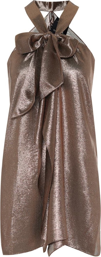 Roland Mouret Exclusive to Mytheresa – Pontal metallic silk-blend top