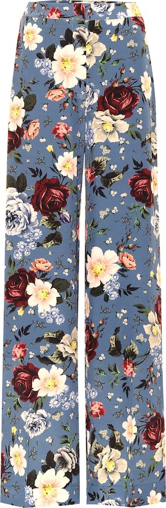 Erdem High-rise wide-leg silk pants