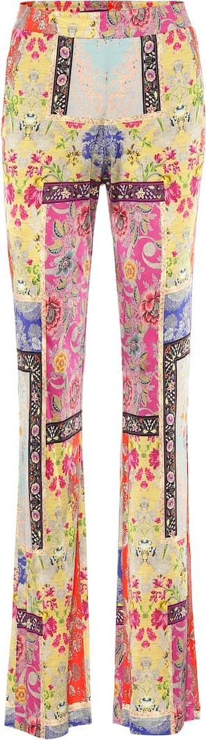Etro Floral high-rise flared pants