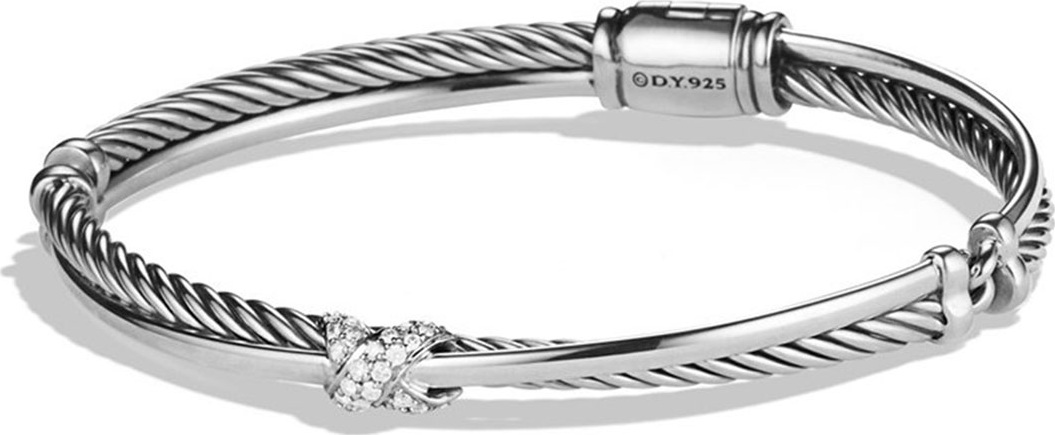 David Yurman X Crossover Bracelet with Diamonds