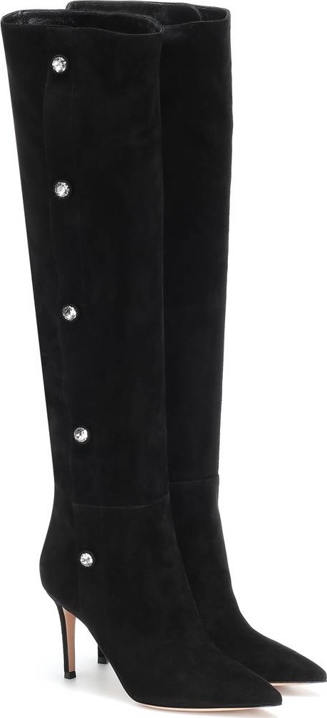 Gianvito Rossi Hazel embellished suede boots