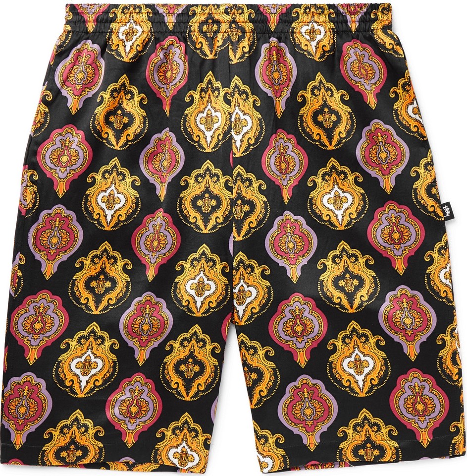 Stussy Printed Satin-Jersey Shorts