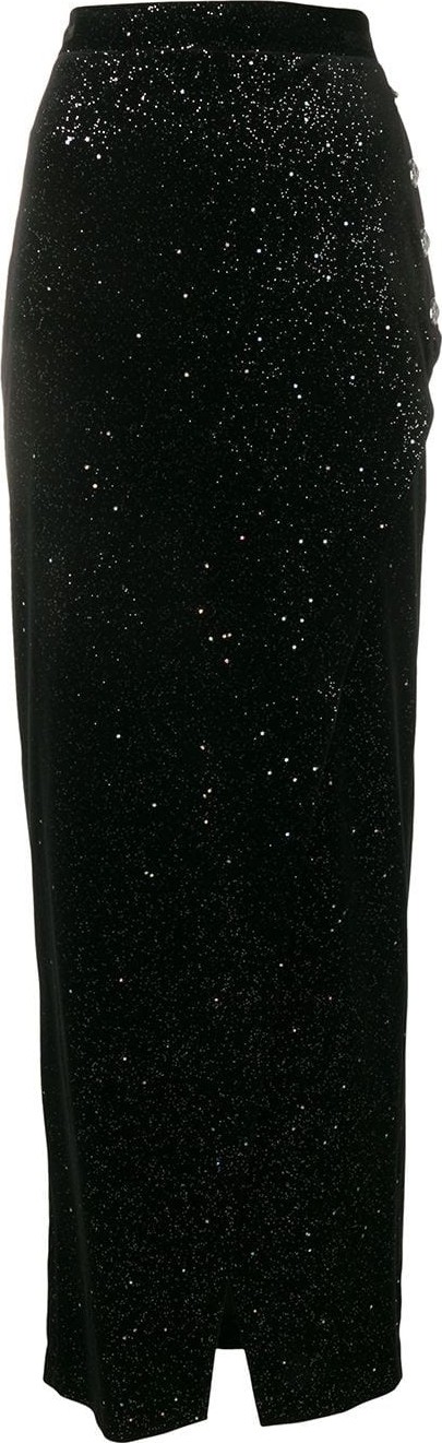 Balmain glitter maxi skirt