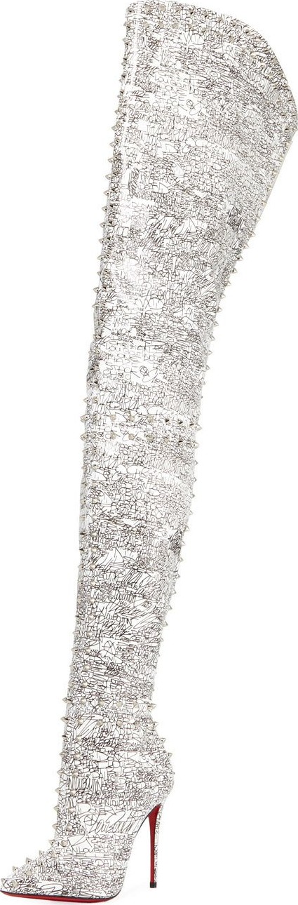 Christian Louboutin Metrolisse Over-The-Knee Red Sole Boots