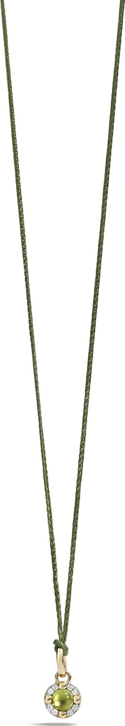 Pomellato M'ama Non M'ama Pendant Necklace in Rose Gold with Peridot & Diamonds