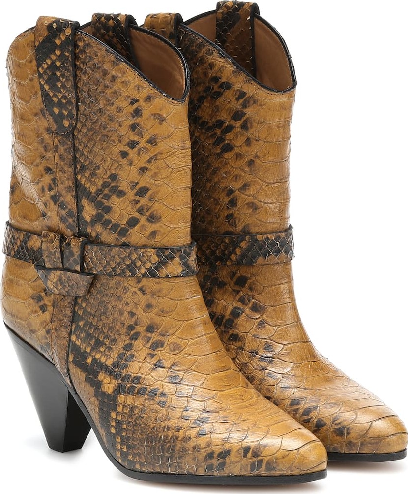 Isabel Marant Deane snake-effect cowboy boots
