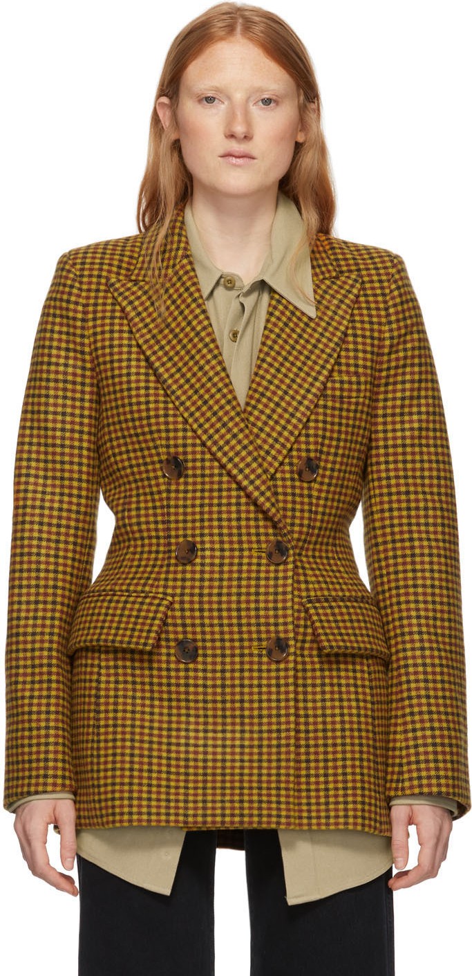 Khaite Yellow Wool Darla Blazer