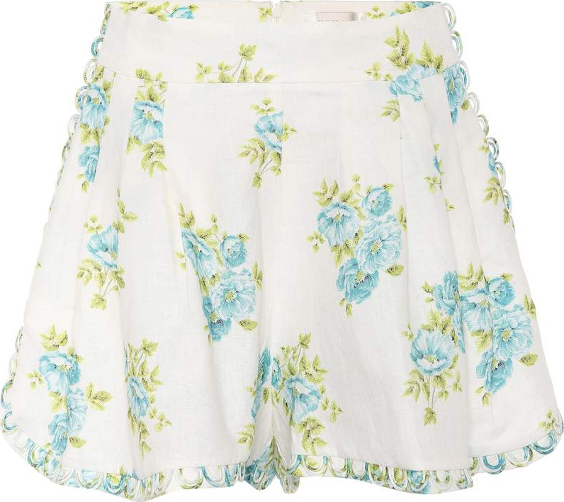 Zimmermann Floral linen shorts