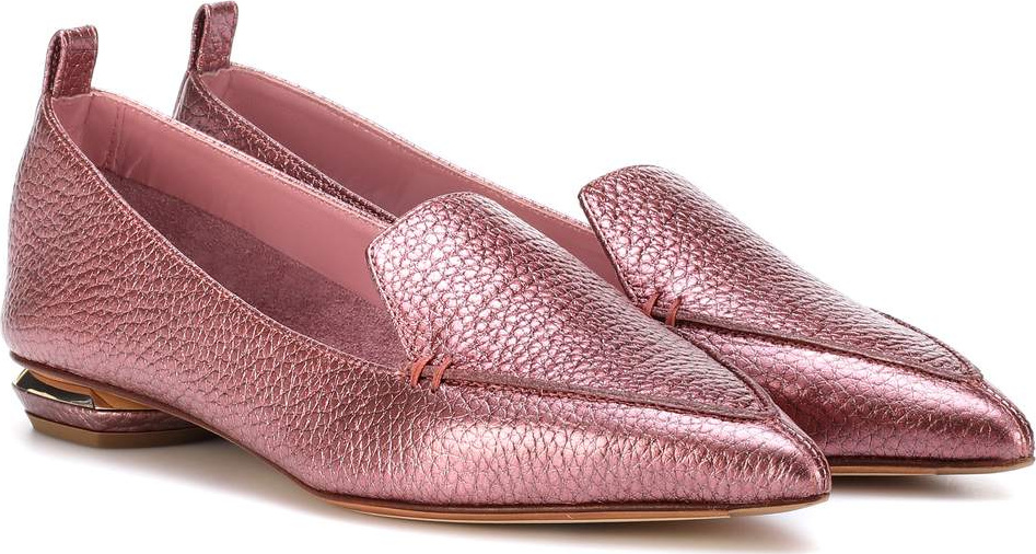 Nicholas Kirkwood Beya metallic leather loafers