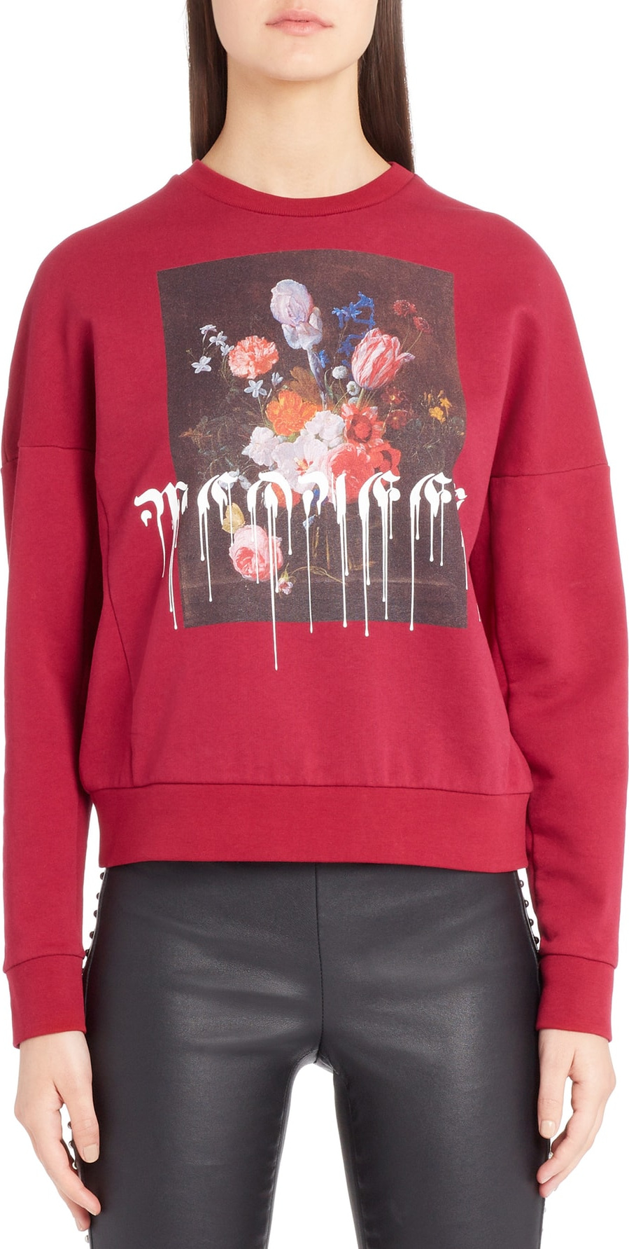 Alexander McQueen Paint Drip Graphic Sweatshirt