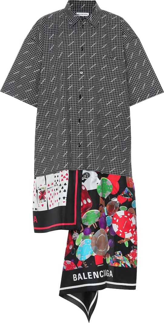 Balenciaga Cotton and silk shirt dress