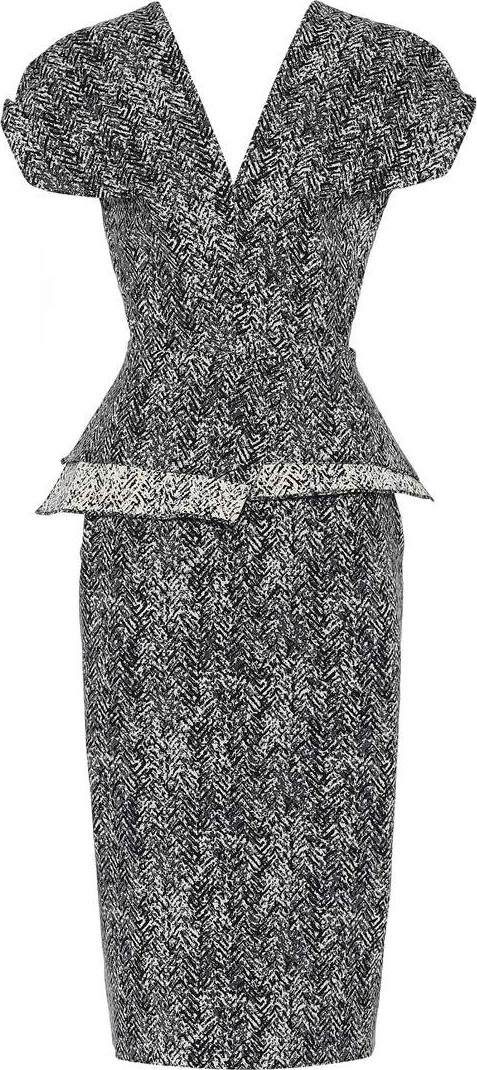 Roland Mouret Wilder cotton-blend peplum dress