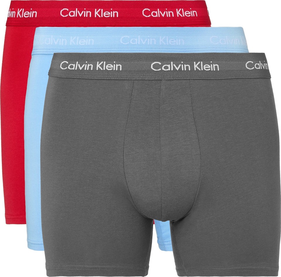 Calvin Klein Underwear Three-Pack Stretch-Cotton Boxer Briefs