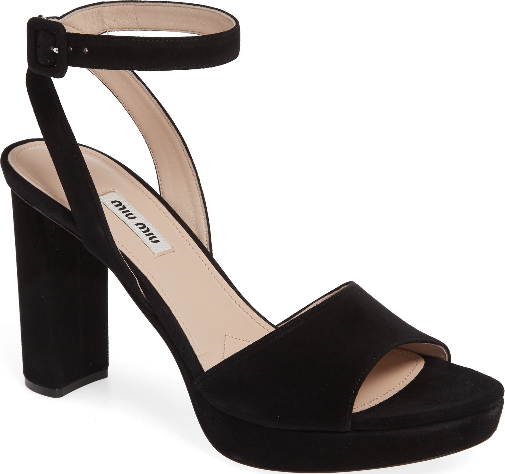 Miu Miu Glitter Platform Sandal