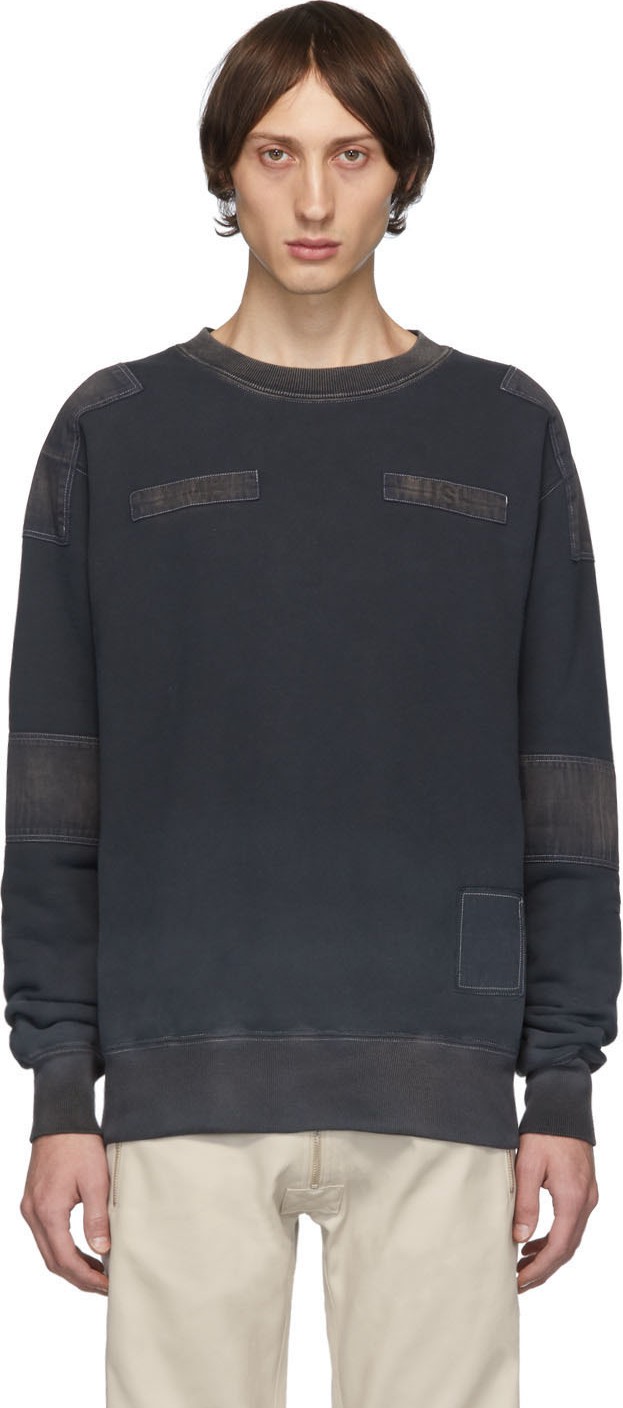 Ambush Black Bleach Patchwork Sweatshirt