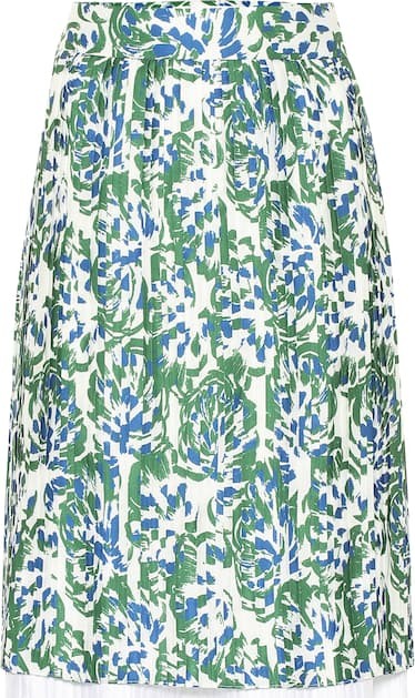 VICTORIA, VICTORIA BECKHAM Floral crêpe pleated midi skirt