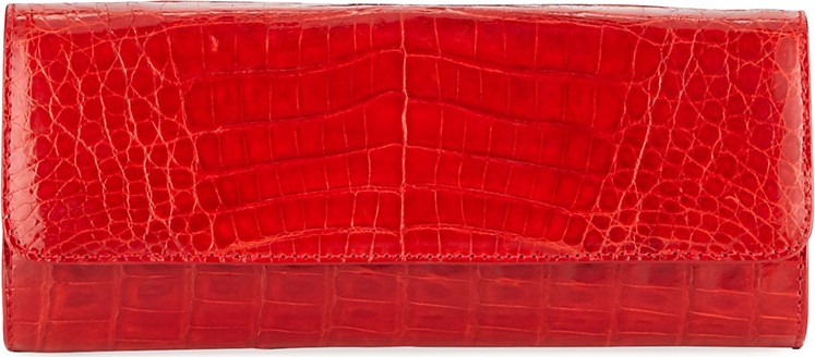 Judith Leiber Kate Cayman Crocodile Clutch Bag