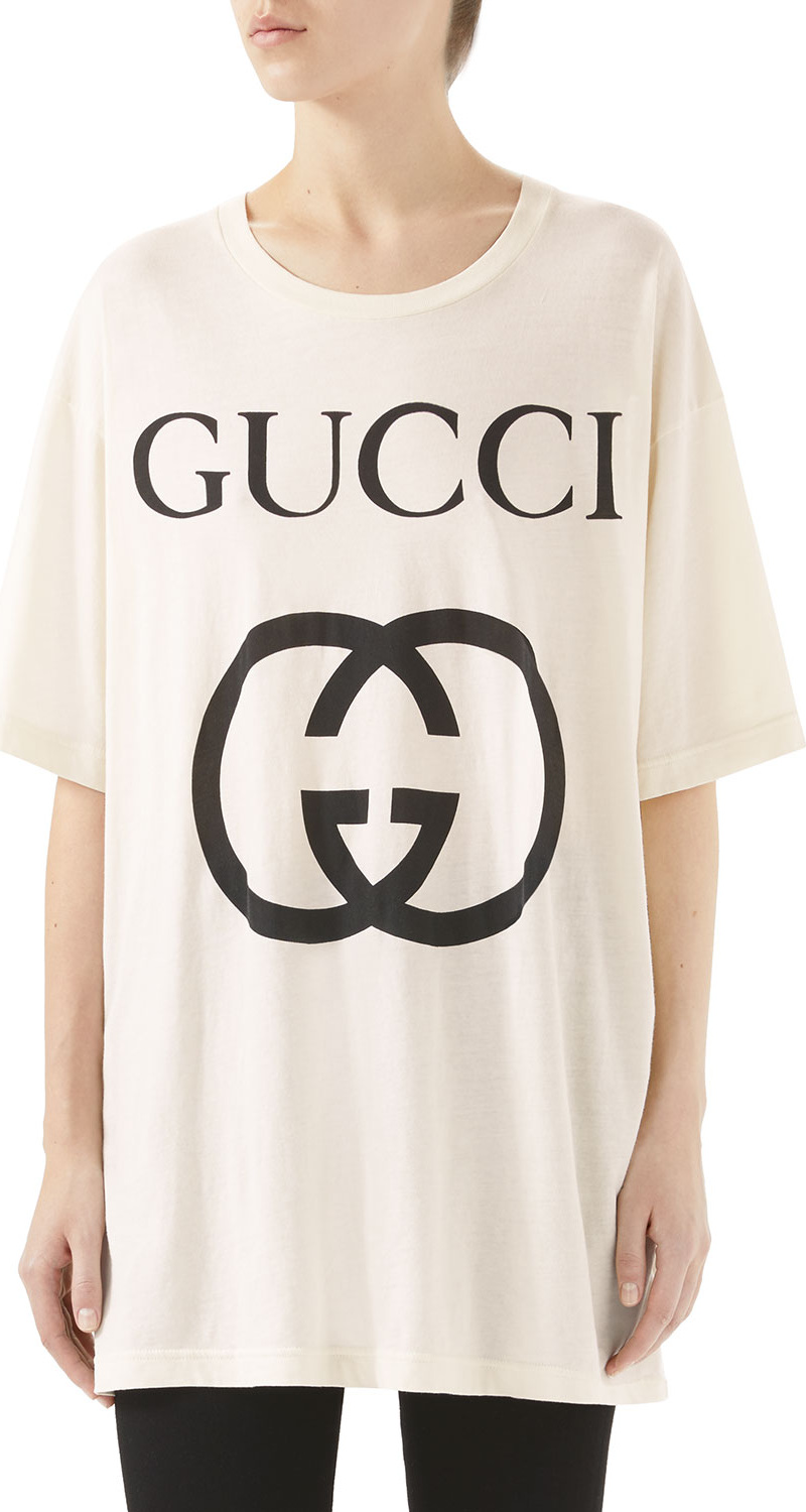 Gucci Short-Sleeve Interlock GG-Logo Cotton Jersey T-Shirt