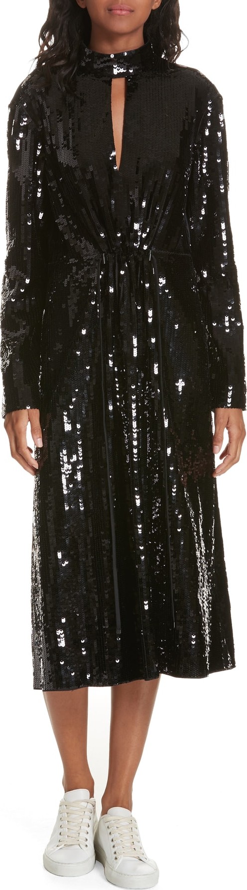 Tibi Avril Sequin Midi Dress