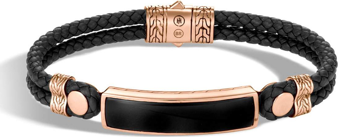 John Hardy Men's Classic Chain Onyx ID Bracelet