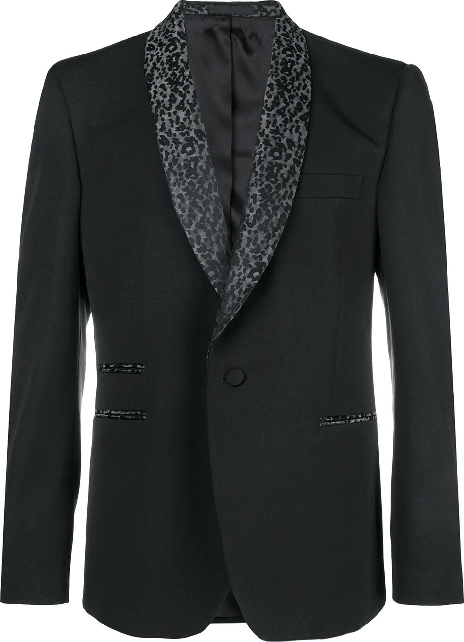 Stella McCartney print detail tuxedo jacket
