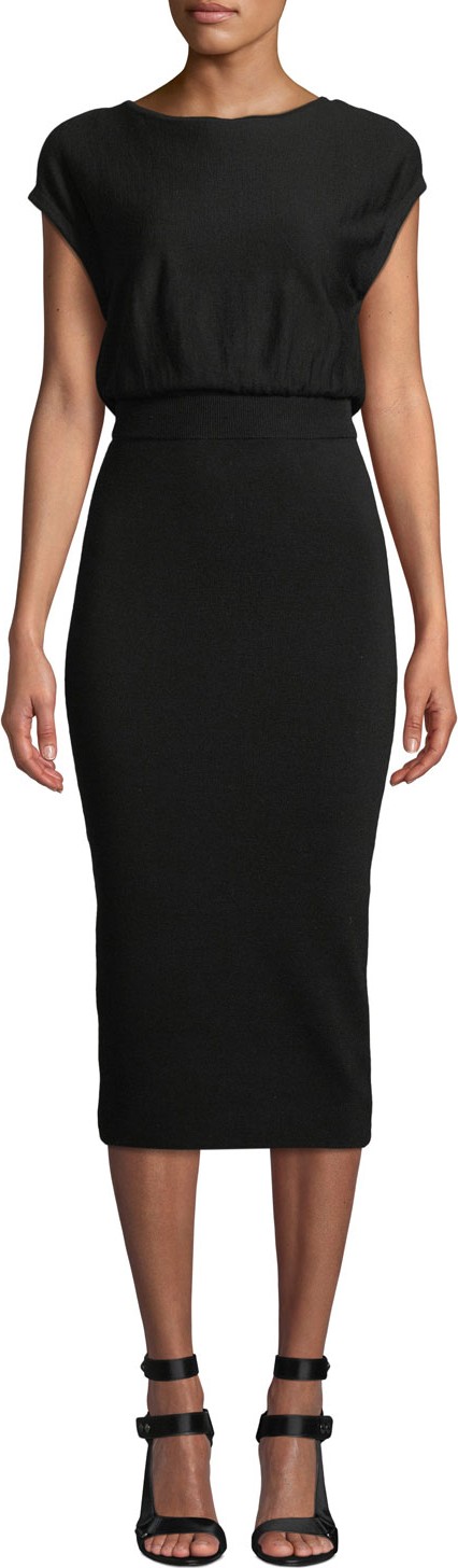 Alice + Olivia Shara Twisted-Back Blouson Dress