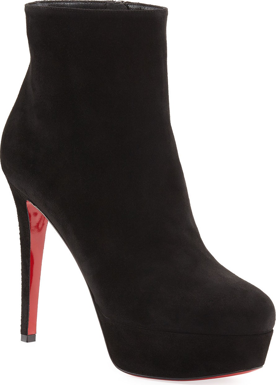 Christian Louboutin Bianca Suede Platform Red Sole Boot