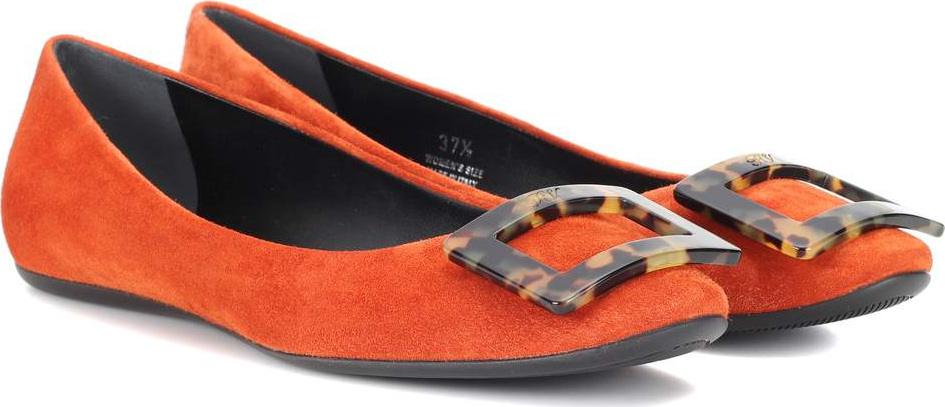 Roger Vivier Gommette suede ballet flats